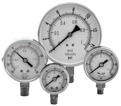 Tel-Tru Metal Case Utility Pressure Gauge, Model 50